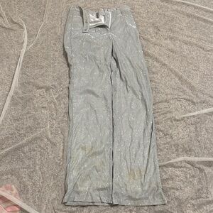 SHEIN Silver Sparkle Wide-Leg Trousers